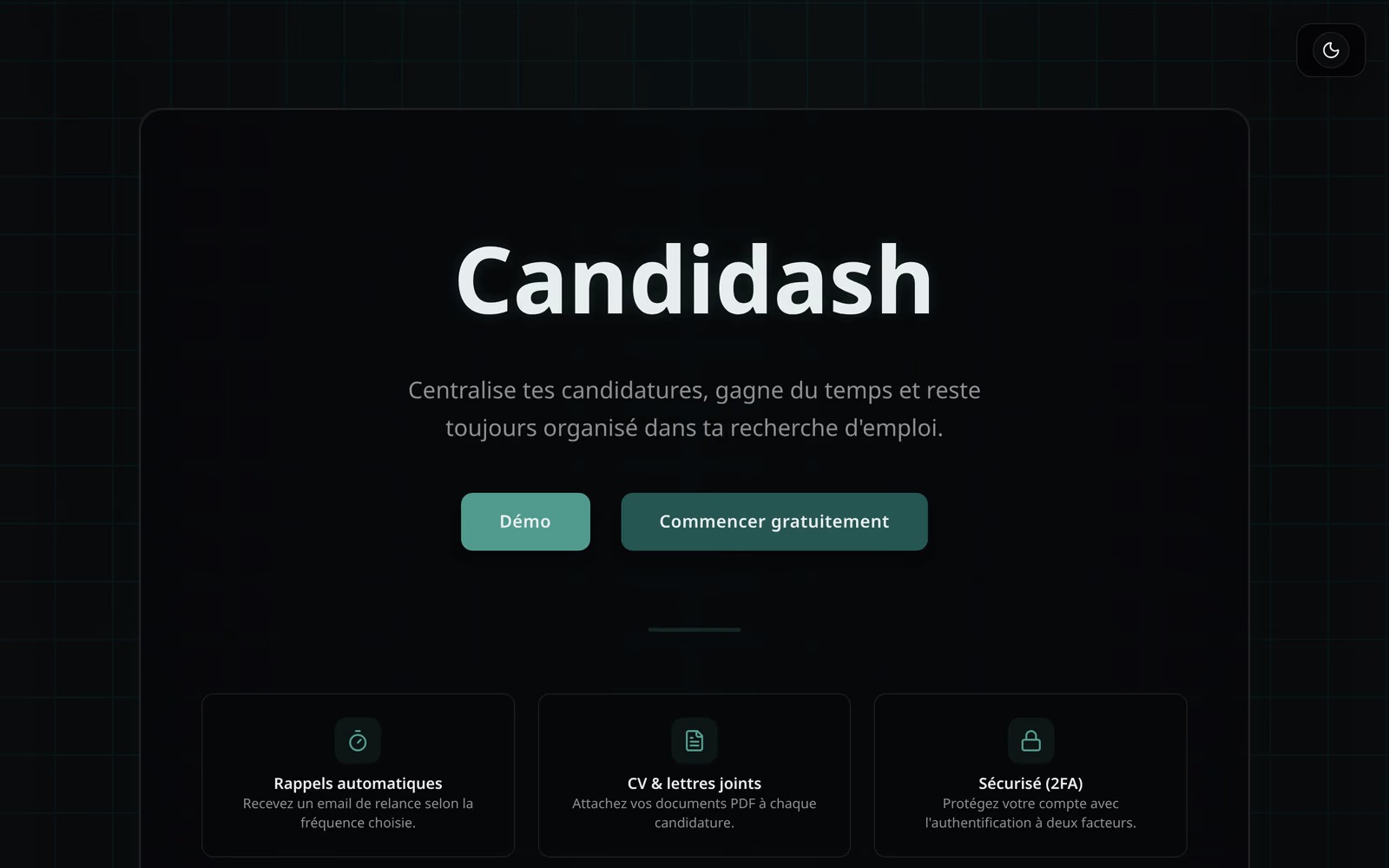 Aperçu du projet CandiDash